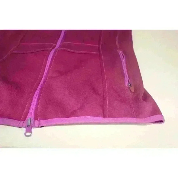 Athleta Athletic Fitted Tailored Vest Full Zip Magenta 4 Pockets Women's Size S - Picture 6 of 16